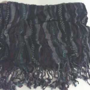 MULTI COLOR SCARF WITH TASSEL ENDS